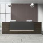 Wooden Light Luxury Office Counter for Business Reception and Beauty Salon Front