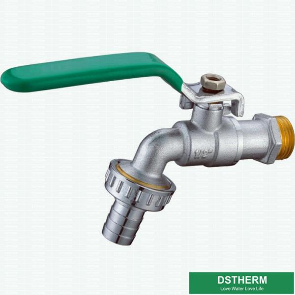 Nickel Plated Water Tap Brass Valve Bibcock Tap, Brass Faucet Customized logo