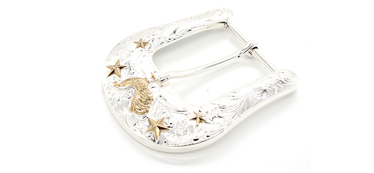 Wenzhou KML Custom Logo Fashion 2 Color Silver Metal Zinc Alloy Pin Belt Buckle