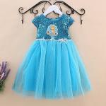 2016 Frozen series Elsa sequins summer new performance costume dress festival