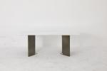Contemporary Marble Top Dining Tables With Stainless Steel Base