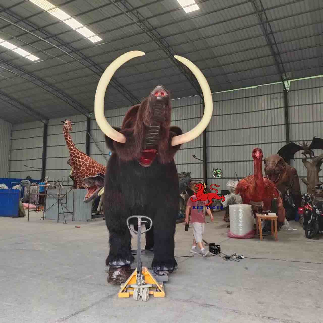 RoHS Realistic Animated Animals Life Size Realistic Mammoth Model