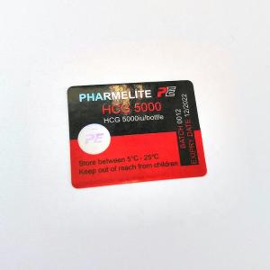 China Self Adhesive 2ml Glass Vial Labels For HCG 5000IU wholesale