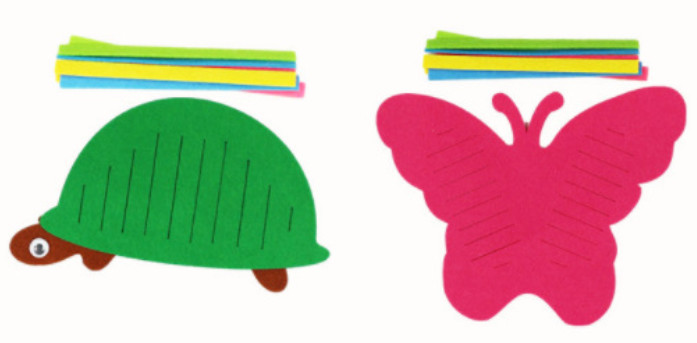 kids children felt non-woven knitted work creative diy crafts kits kids hand craft knitting weaving DIY felt material