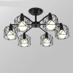 American Iron chandelier Cage Kitchen Bedroom Living Room Home decor black