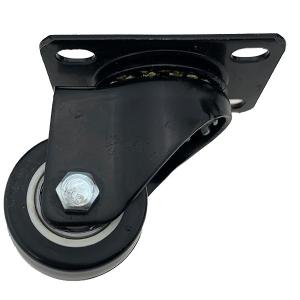 China 2 Inch Low Profile Black Swivel Plate Polyurethane Casters Wheel wholesale