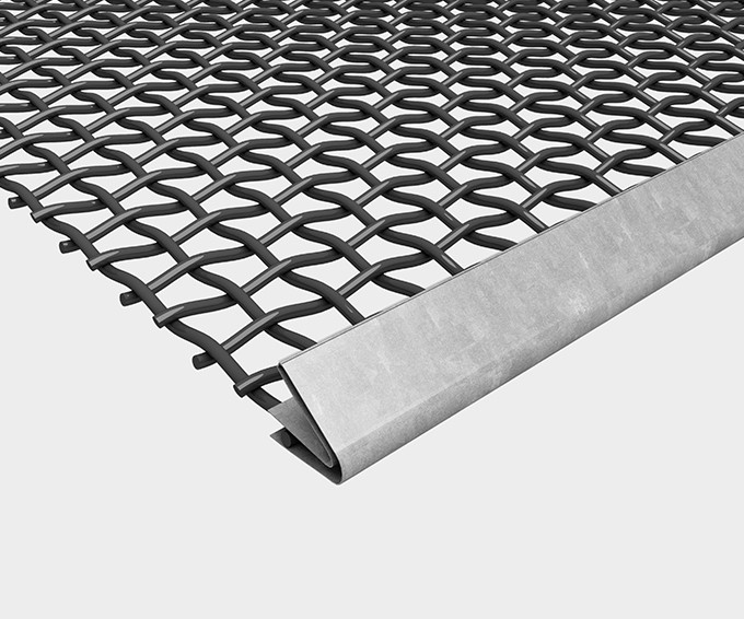 Square Opening Vibrating Wire Mesh Screen Steel Woven Aggregate Processing
