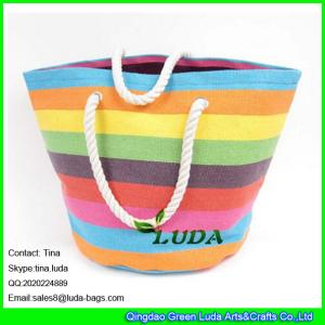China LUDA customized women paper straw beach bag with rope handles wholesale