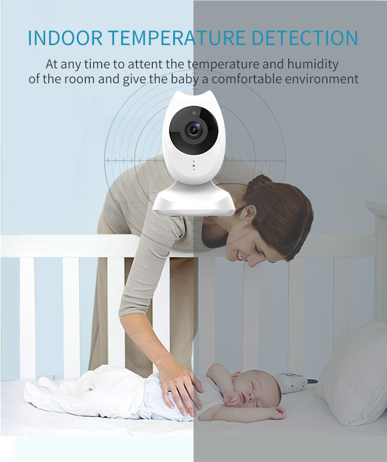 Long Battery Life Night Vision Baby Monitor with Audio Talk and Cry Alarm