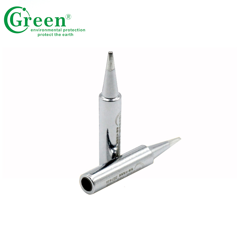 Silver Flat Soldering Stations Tips , T18 - D16 Soldering Iron Pointed Tip