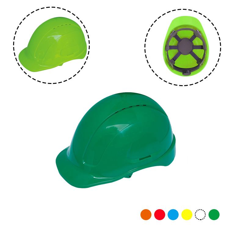 Adjustment Manner Ratchet T128 PE Ventilation Safety Helmets for Industrial Construction