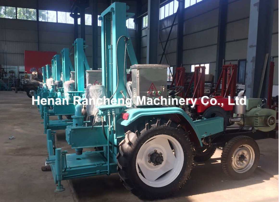 150m Depth Borehole Drilling Machine 30KW Four Wheel Tractor Water Well Drilling Rig