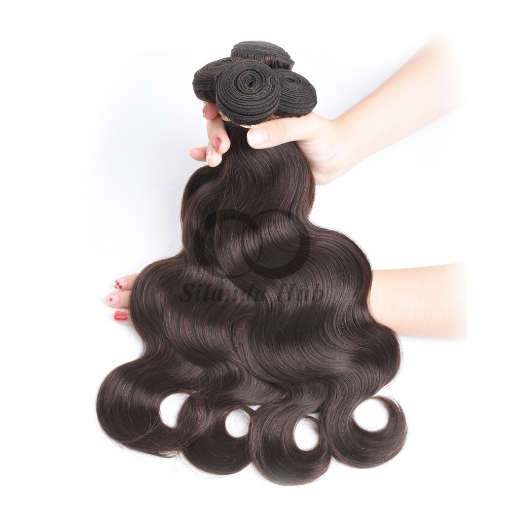 #2 Dark Brown Body Wave Remy Human Hair Bundles Sew In Weave Bundles Brazilian Bundle Deals