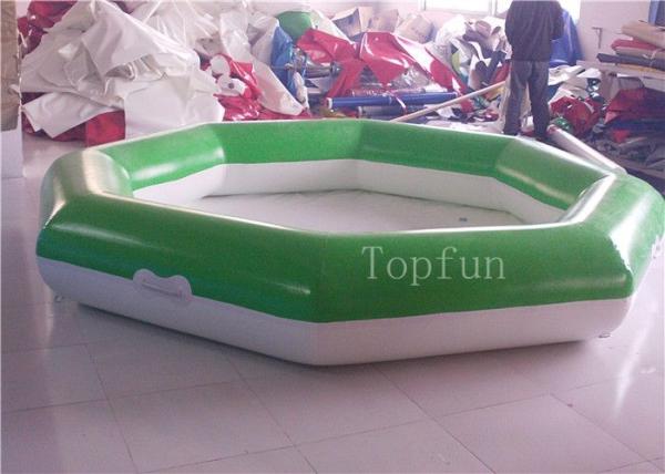 Family Use Inflatable Swimming Pools , PVC Tarpaulin Inflatable Hexagonal Water