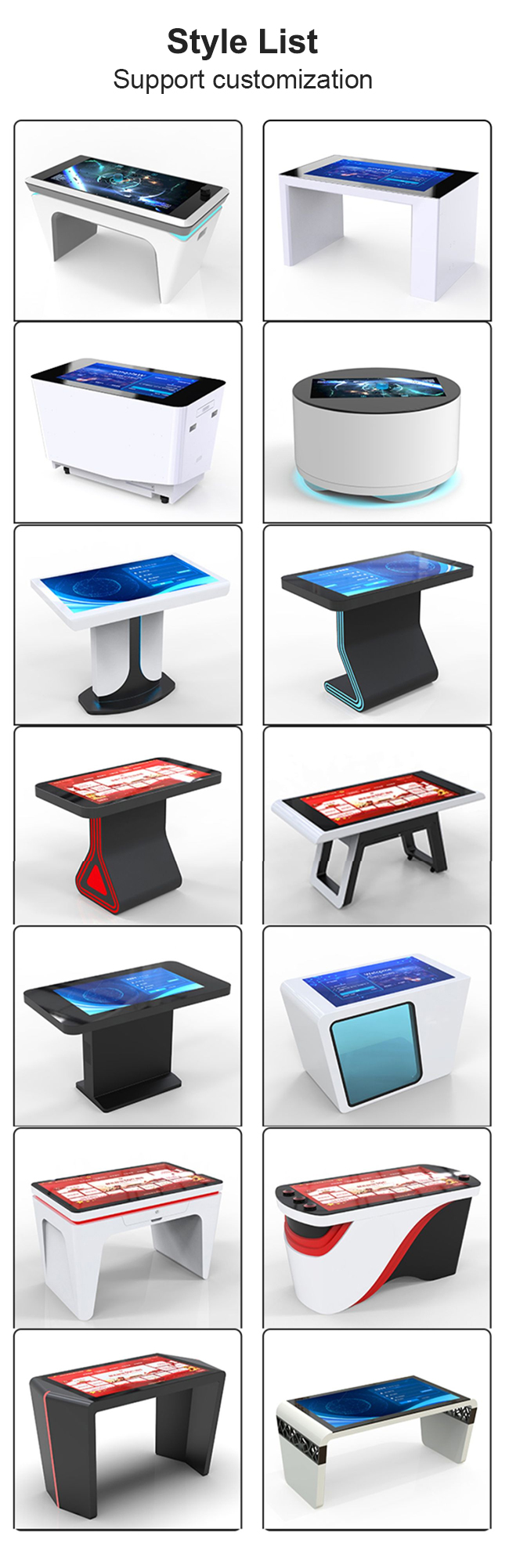 55 Inch Windows LCD Touch Screen Monitor Display Game Table, Golden Object Recognition