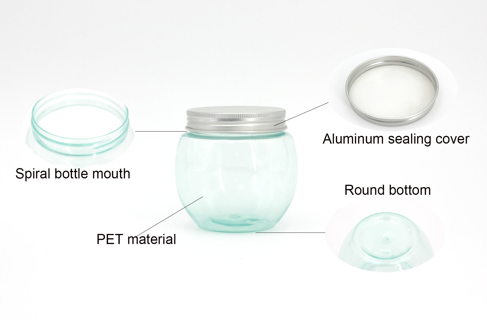 10.6 Oz/300ml Beauty Cream Facial Mask Cosmetic Packaging Jar