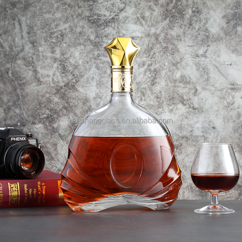 Rubber Stopper Glass Bottle for Hot Stamping Design 200ml 375ml 500ml Spirits Vodka Gin