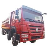4 Axle Used Dump Trucks 380HP Sinotruk Howo 8x4 Tipper 12.00R20