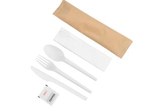 China Heat Resistant CPLA Compostable Disposable Cutlery Set wholesale