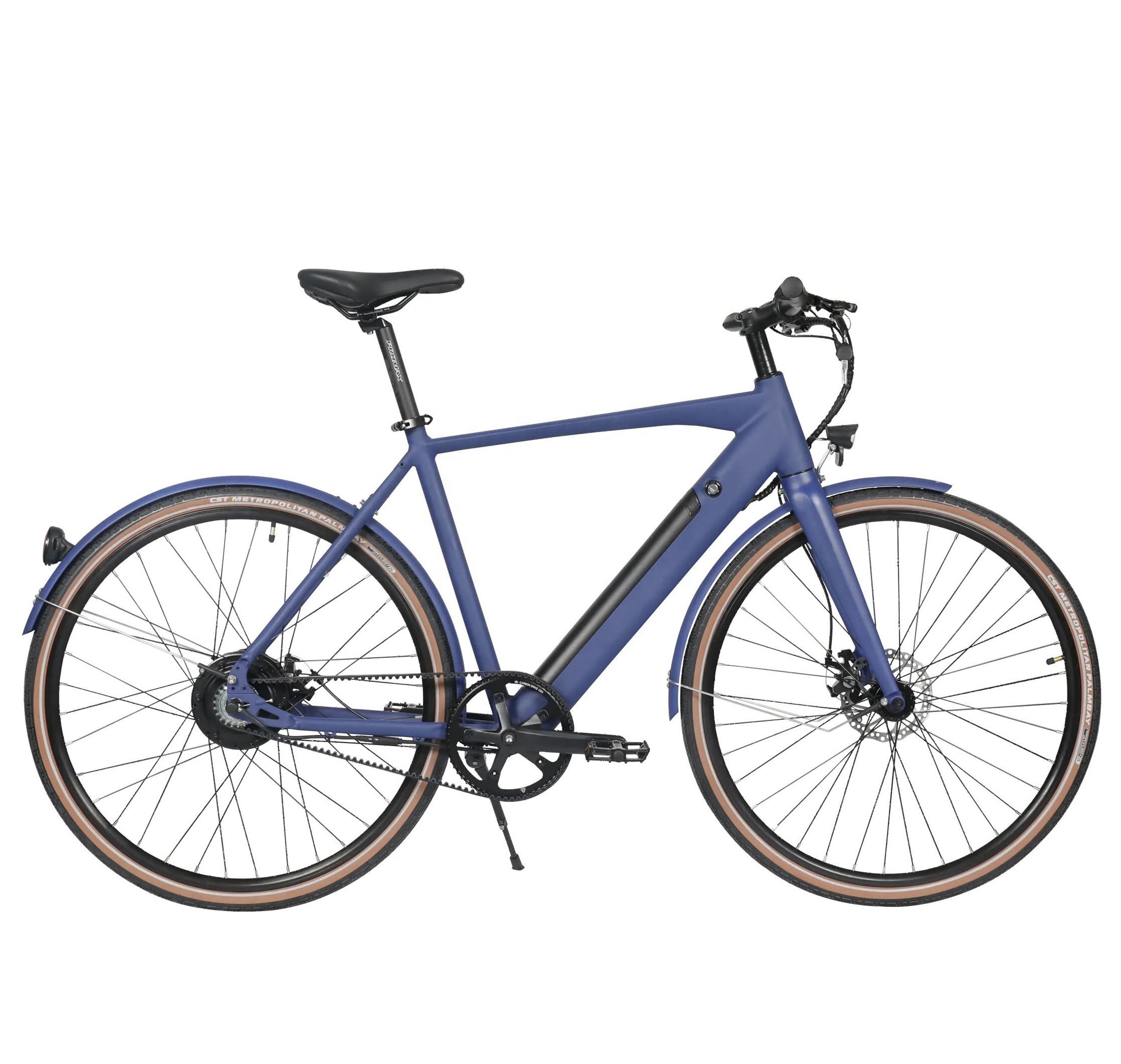 36V 250W Electric Road Bike Single Speed Belt Drive 700C City E Bike