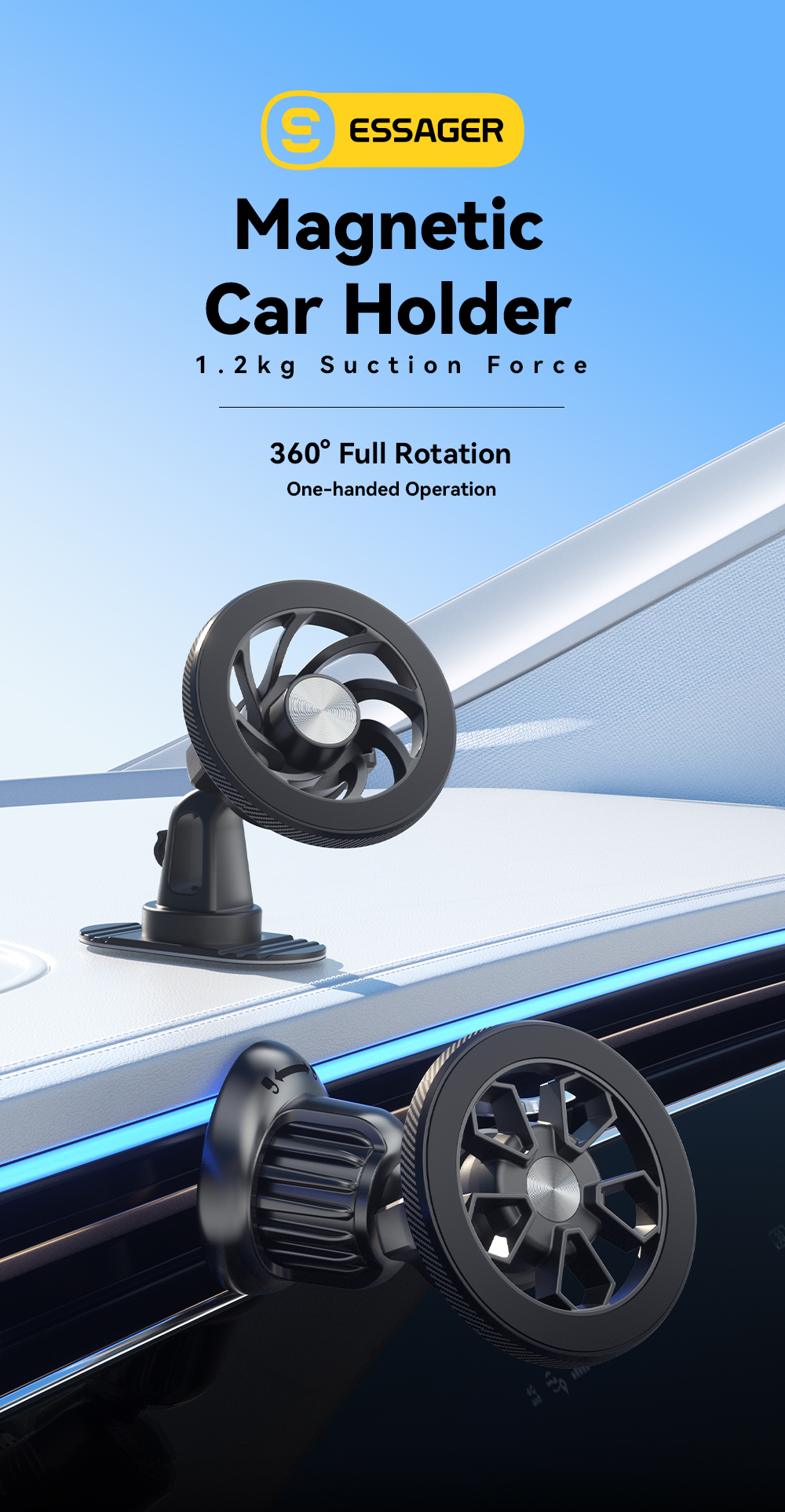 ESSAGER ES-ZJ24 Series Magnetic Car Phone Mount Holder