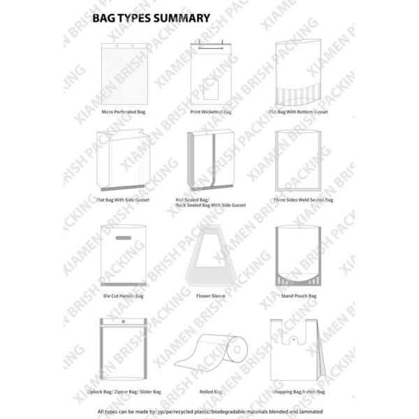 Waterproof Recycle Plastic Bread Bags Eco Friendly Lightweight