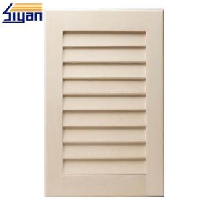 China PVC Shutter Style Cabinet Doors MDF Laminated Kitchen Wall Cupboard Doors wholesale