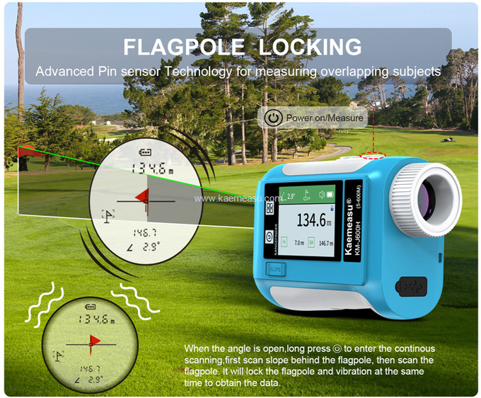 kaemeasu Multifunctional Laser Rangefinder Data Broadcast Golf Range Finder Telescope J800
