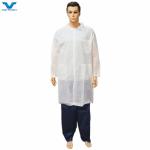 45GSM Nonwoven Polypropylene Disposable Lab Coat Ethylene Oxide Sterilization