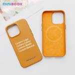 Customize Embossed Logo Shockproof Wireless Charging Magnetic Pu Leather Phone