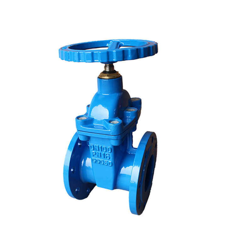 Blue 4" Metal Seat Valve GGG50 GG25 Long Stem Gate Valve