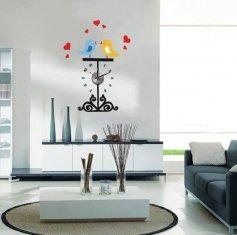 China Crystal Birds Personalised Designer Wall Sticker Clocks 10D002 wholesale