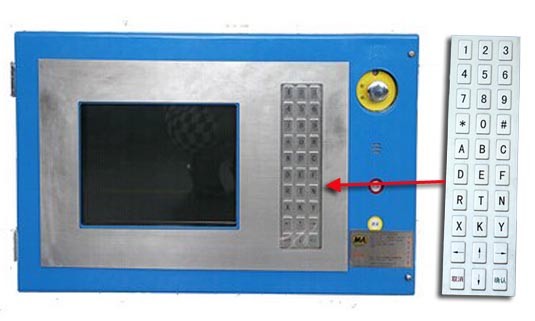 R232 Port Industrial Metal Keyboard , ip65 keyboard For Industrial Control Platform