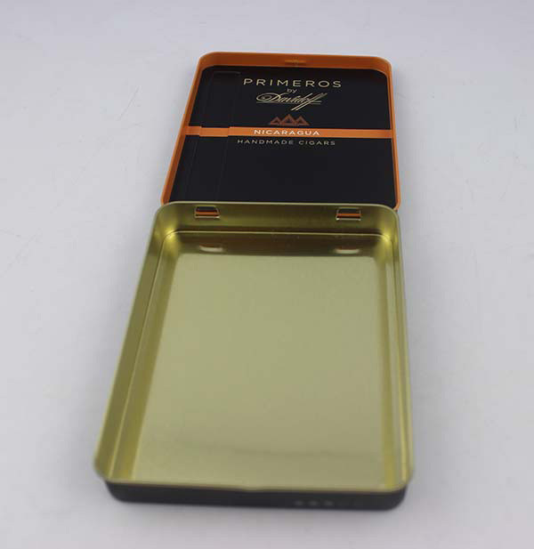Tinplate Black Cigarette Tin Box CYMK Printing Thickness 0.2mm