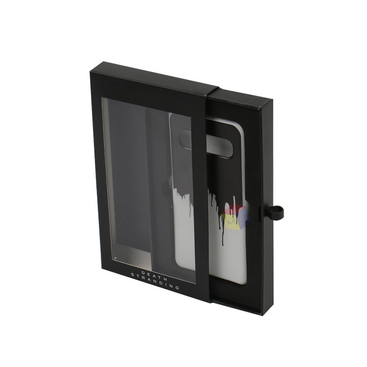 Recyclable Electronic Packaging Box Eco Friendly Sliding Drawer With Clear Window