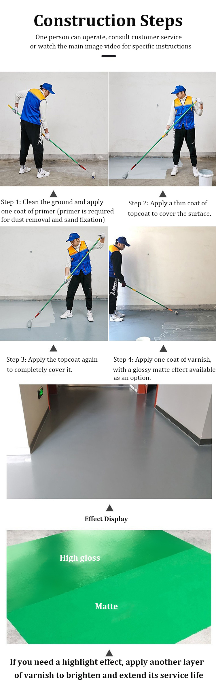 Liquid Coating Metallic Paint for Brush Application on Transparent Epoxy Resin Floors