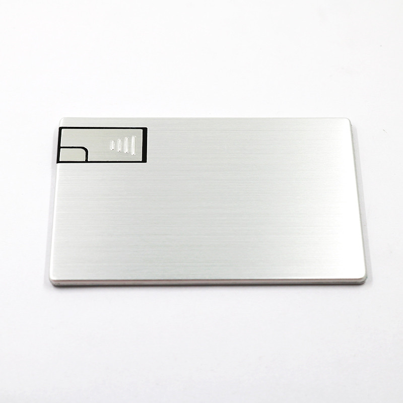 Silver Metal 2.0 Credit Card USB Sticks 16GB 32GB ROSH Approved