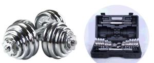 China Adjustable Chrome Dumbbell Set15kg 20kg 30kg for Man Fitness Manufacture Price wholesale