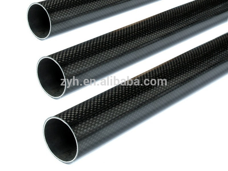 ZYH woven carbon fiber telescopic tube ,25mm carbon fiber tube 50mm 100mm