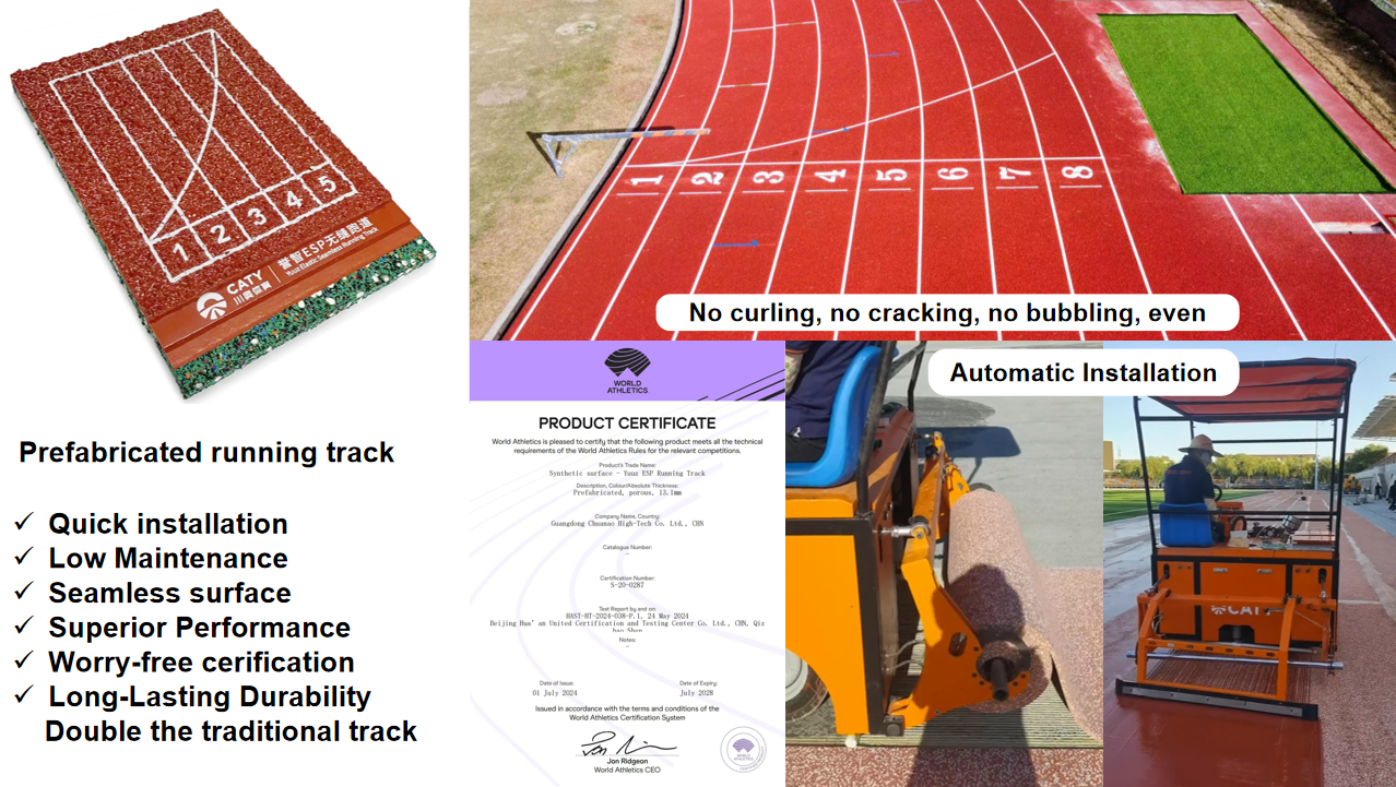IAAF Approved High-Performance EPDM Running Tracks EPDM Plastic Runways for Athletic and Training Facilities Sports Fields and Complexes