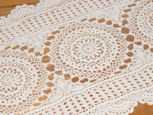 christmas tablecloths cotton and linen, Tablemat, Corcheted Lace Table linen, Tablecloth