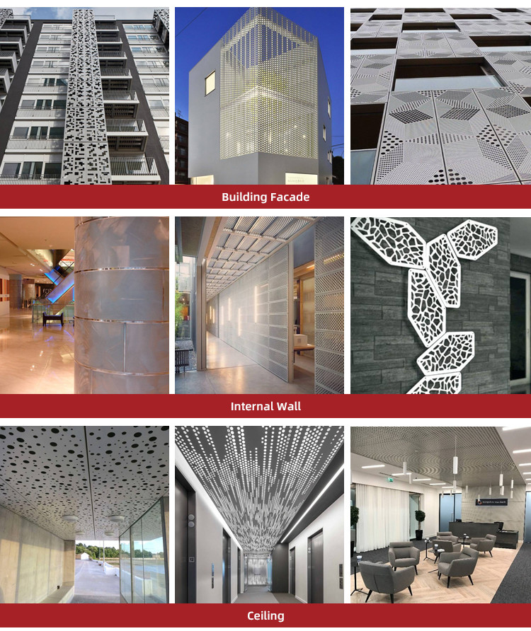 Perforated Ripple Finish 304 316 Stainless Steel Sheet For Ceiling Wall Panels