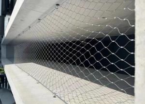 China Hanging Safety 25*25mm Wire Rope Mesh Net Flexibility Anti Acid wholesale