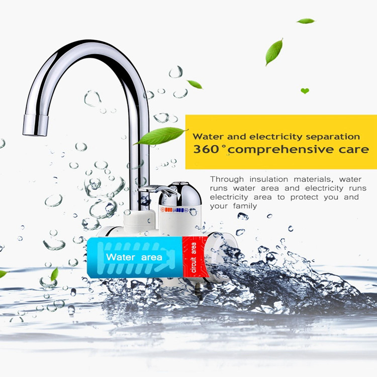 Deck Mounted Electric Hot Water Tap Instant 2-3L/Min 3KW For Kitchen
