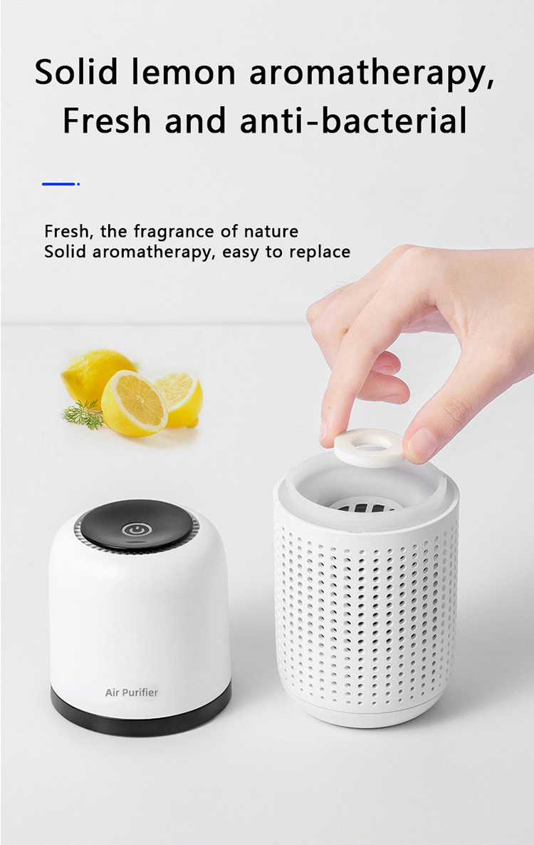 2023 New Arrival Intelligent Portable Car Air Purifier Aromatherapy Machine Multiple Filtering Negative Iron Air Purifier