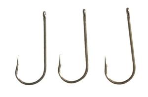 China Round Bent Sea Fishing Hooks , Commercial Fishing Hooks White Nickel wholesale