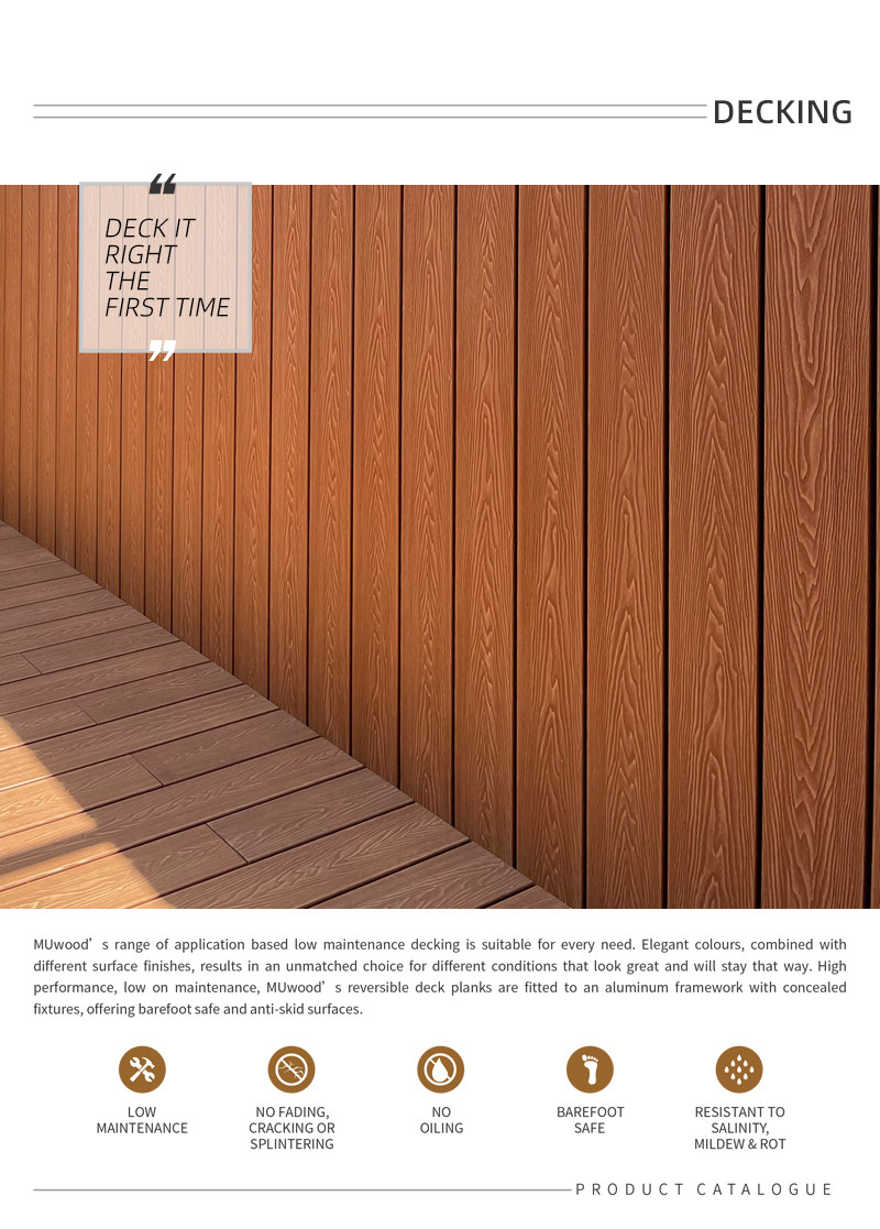 Balcony WPC 3D Board Hollow Profile Wood Plastic Composite Decking Manufacturer