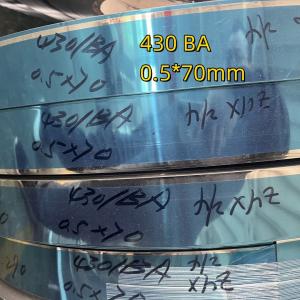 China JIS G4305 SUS430 BA Bright Anneal Stainless Steel Coil 0.5*70mm With PVC PE Film wholesale