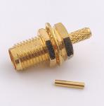 Straight Sma Antenna Connector Female Pin Crimp For RG Cable