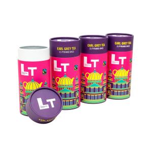 China Recyclable Paper Tube Tea Packaging 63mm Diameter Offset Printing wholesale
